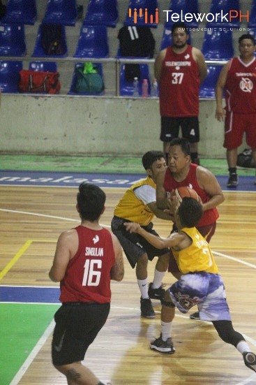 TeleworkPh basketball game during sportsfest