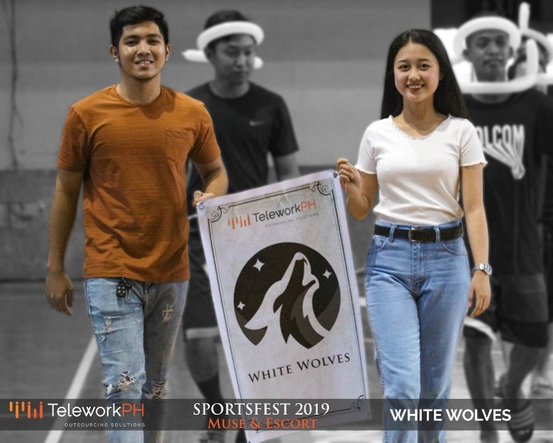 TeleworkPH Sportfest 2019 Muse and Escort of Team White wolves