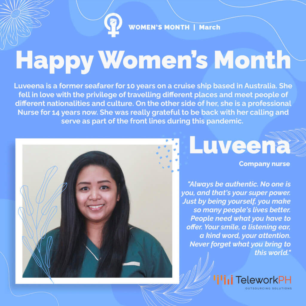 Luveena Company Nurse at teleworkPH