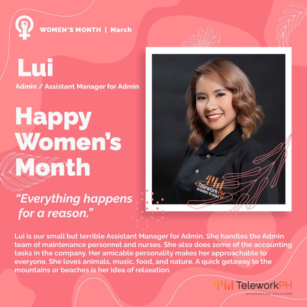 Lui Admin/Assistant Manager for Admin at TeleworkPH