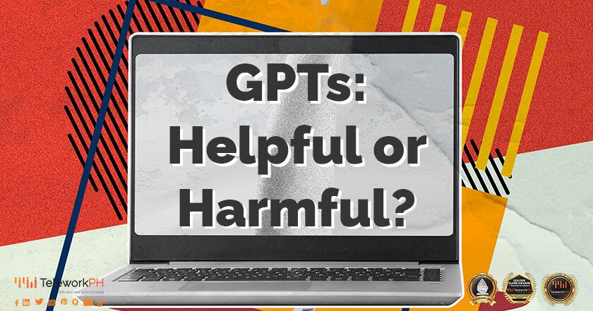 An image of a GPT interface juxtaposed with a human brain.